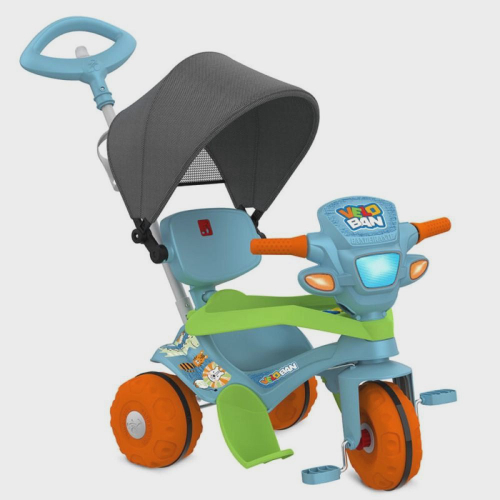 Triciclo Infantil Bandeirantes Velobaby Pedal Azul 206 no Shoptime