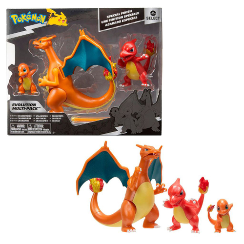 Pack Evolução Charmeleon, Charmander E Charizard Pokemon - Sunny