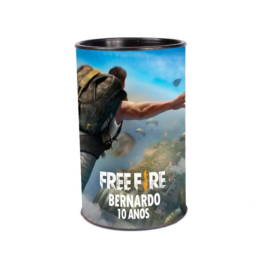 Lembrancinha Cofrinho Personalizado Free Fire - Aluá Festas - Aluá