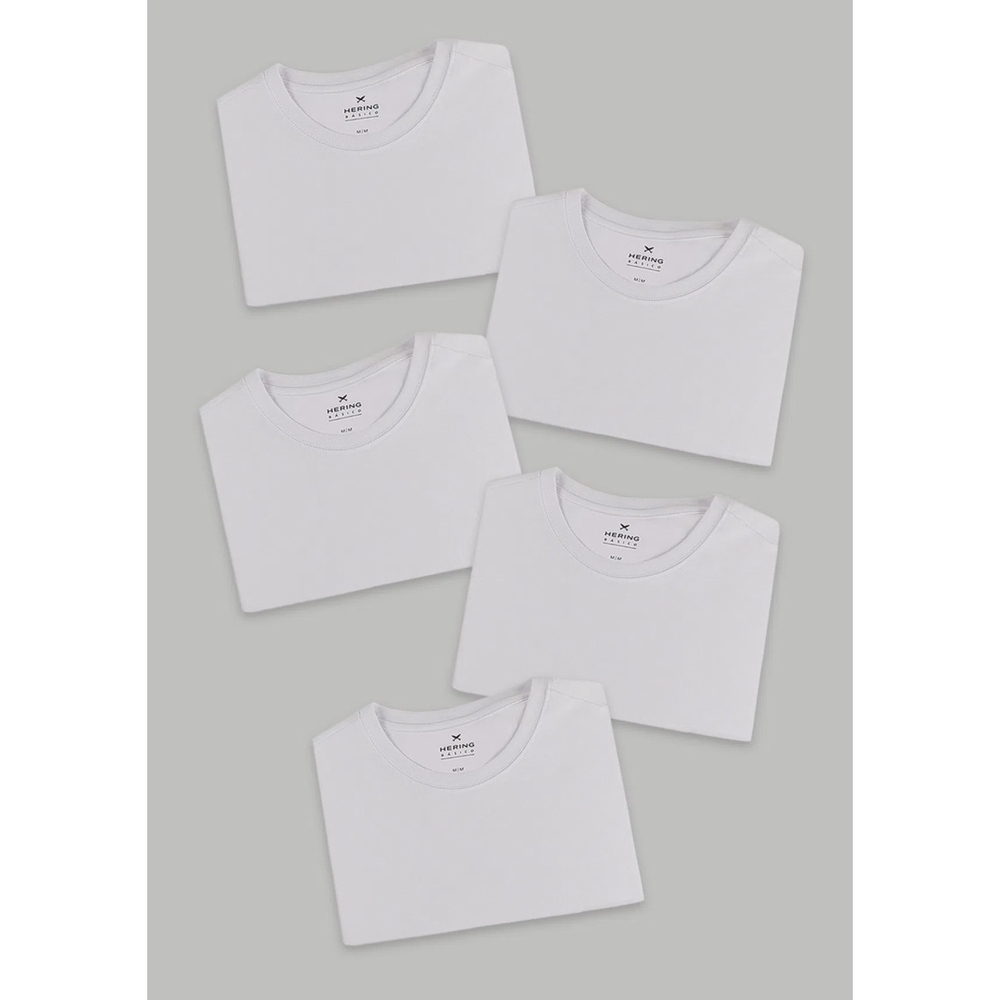 Kit 5 Camisetas Básicas Hering - Feminino