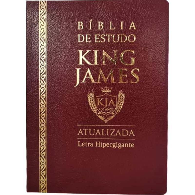 Bíblia De Estudo King James (Atualizada) - Letra Hipergigante (Bordô ...