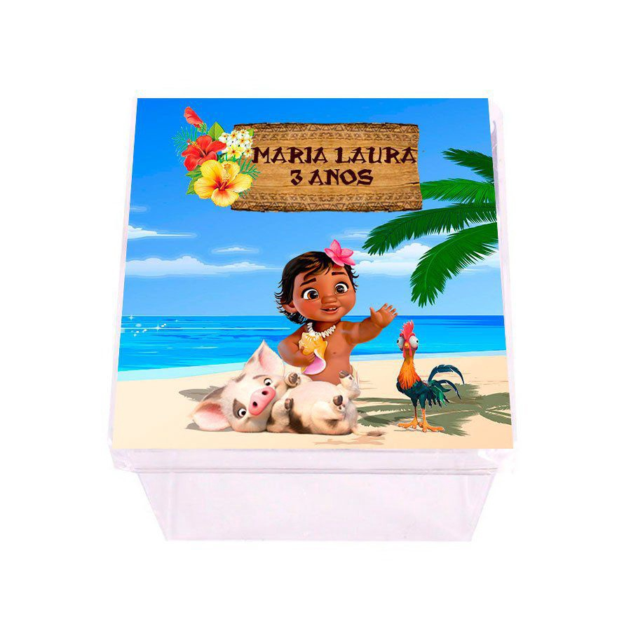 Kit 60 Itens Lembrancinhas Personalizadas Moana Baby