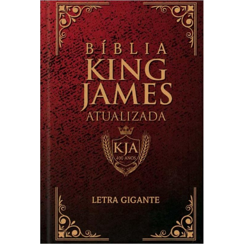 Bíblia King James Atualizada Letra Gigante Capa Dura - Moldura Vermelha ...