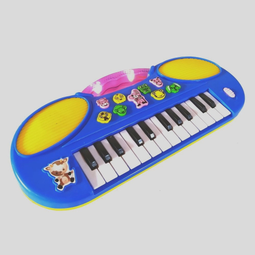 PIANINHO TECLADO INFANTIL MUSICAL AZUL BRINQUEDO SONS PARA MENINO