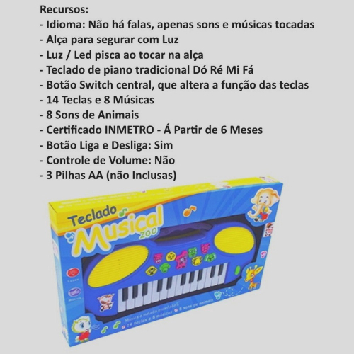 Brinquedo Pianinho Musical Educativos Piano Infantil com Som e Luzes e Alça  para Segurar Rosa em Promoção na Americanas