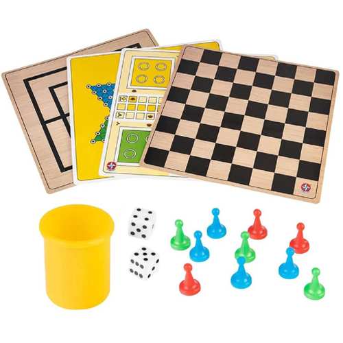 Jogo Tabuleiro Divertirema Clássico Dama Ludo Jogo Moinho