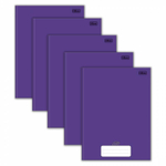 Kit 5 Caderno Brochura Capa Dura 96 Folhas Liso roxo Tilibra d +