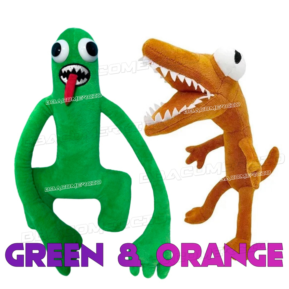 Orange boneco de pelúcia Rainbow friends Roblox