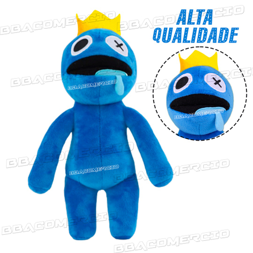 Pelúcia Rainbow Friends Roblox Monstro Blue Azul Babão 30cm