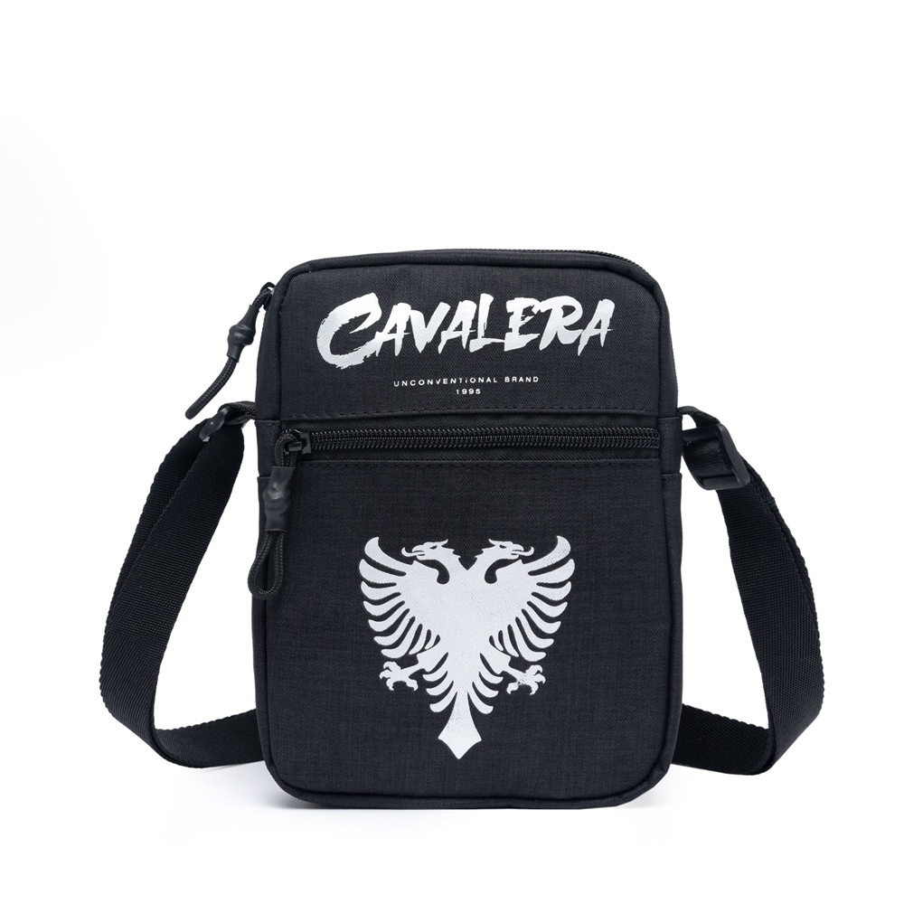 Bolsa Shoulder Bag Cavalera Masculina Transversal Mochila Dia a Dia Passeio  - Preto