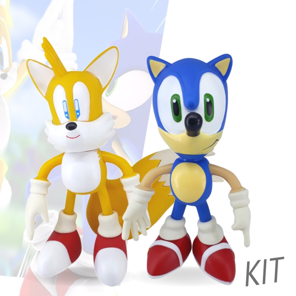 Boneco Tails Amarelo Item de Coleção Amigo do Sonic - Duda Store