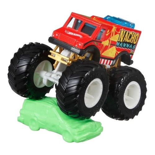 Hot Wheels Pista Downhill Race Go com Carrinhos de Brinquedos Monster Trucks  