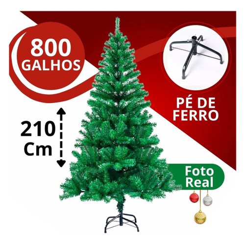 Árvore De Natal Grande Pinheiro 180 Cm 750 Galhos Verde em Promoção na  Americanas