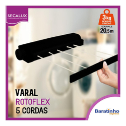 Varal Automático 5 Cordas Retrátil Parede 4,1 Metros Secalux é boa?