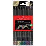 Lápis de cor SuperSoft 12 cores metalicas 120712SOFTMET - Faber-Castell