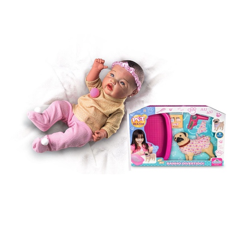 Kit Boneca Bebê Reborn + Carrinho Passeio + Meu Jantarzinho em Promoção na  Americanas