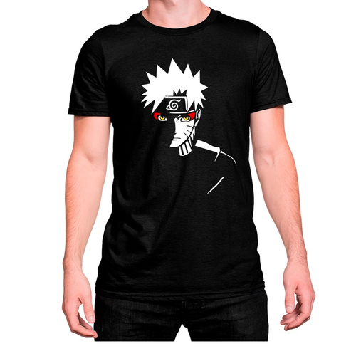 Camiseta Masculina Anime Naruto Olhos Personagens Desenho