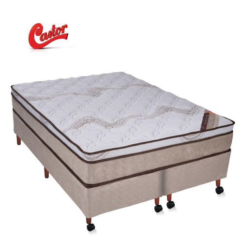 Cama Casal Queen Size Ortobom Sleep King 158x198x74 + Box Ortobom