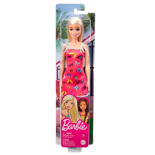 Boneca Barbie Fashionista (Loira de Vestido Azul e Amarelo