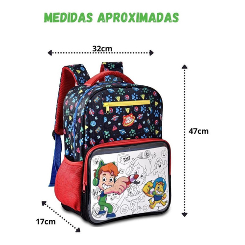 Mochila de costas infantil gato galactico para colorir clio em Promoção na  Americanas