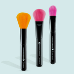 Combo Pincéis qdb: Pincel para Blush + Pincel para Pó + Pincel para Base