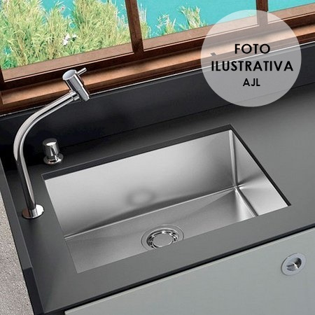 Cuba para Cozinha Gourmet Pia Aço Inox com Acessórios Nawa 50 cm e