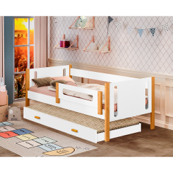 Bicama Babá Infantil Mirela Branco/mel com Grade de Proteção é boa?