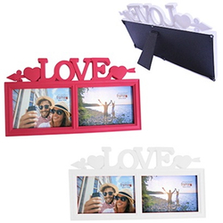 Porta Retrato 10x15 Duplo Com Moldura De Plastico Love Horizontal Colors Menor preço em Porta Retrato 10x15 Duplo Com Moldura De Plastico Love Horizontal Colors