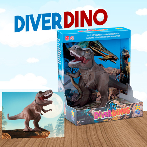 Dinossauro Diver Dinos - Tiranossauro Rex - Divertoys - Casa Joka