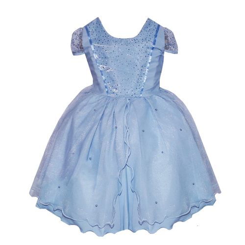 Roupa Vestido Luxo para Boneca Barbie Susi (Azul Frozen)