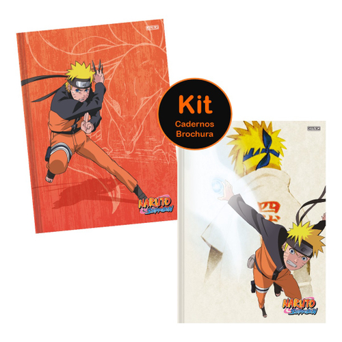 Caderno Brochura Naruto Shippuden 80F 1 Matéria Grande - Shop Macrozao