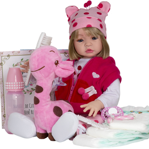 Bebe Reborn Girafinha Boneca Silicone Girafa Fada Madrinha