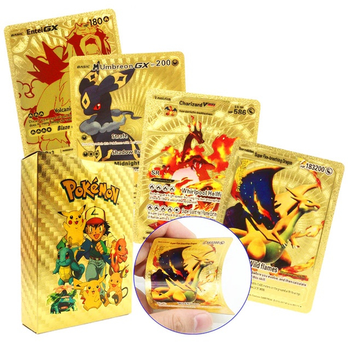 Carta Pokemon Charizard VMAX Metal Dourada Carta Pokémon De Metal Charizard  Dourado Ouro