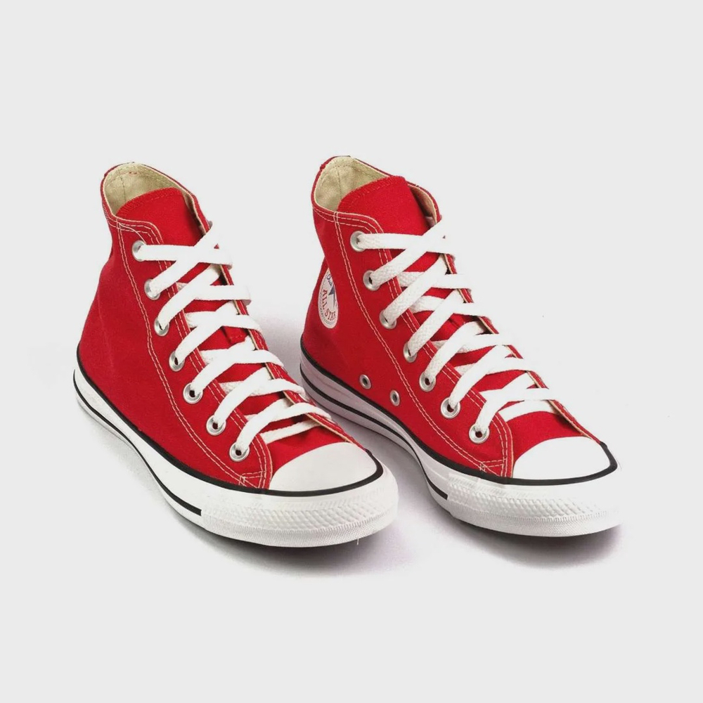 TÊNIS CONVERSE CHUCK TAYLOR ALL STAR COURO PRETO VERMELHO CT04500003 - Via  Colors - Calçapé Calçados