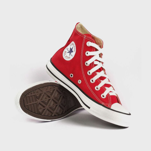 TÊNIS CONVERSE CHUCK TAYLOR ALL STAR COURO PRETO VERMELHO CT04500003 - Via  Colors - Calçapé Calçados