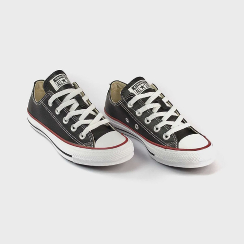 Tênis All Star Converse Cor Preto Couro Cano Alto - 5213