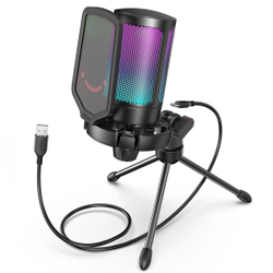 Fifine ampligame microfone usb para streaming de jogos com filtro pop montagem de choque & controle de ganho, microfone condensador para computador portátil/computador china Preto é boa?