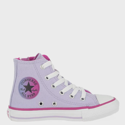 Tênis Infantil Converse All Star Cano Alto Branco Clássico na