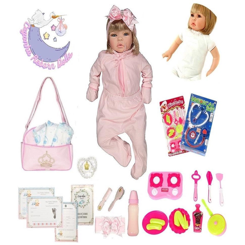 Boneca Bebe Reborn Barata Menina Princesa Enxoval