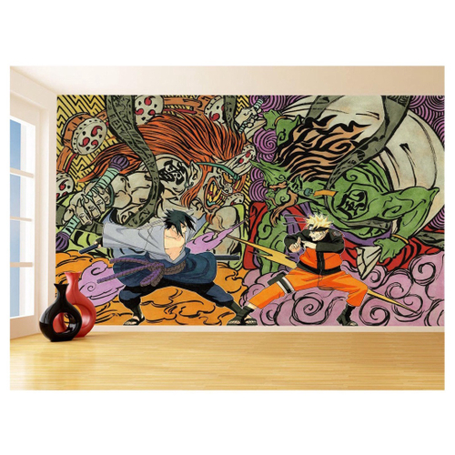 Papel de Parede Vinil Adesivo Naruto Nuvem Simbolo Akatsuki 3 Metros -  Decor Nation - Papel de Parede - Magazine Luiza