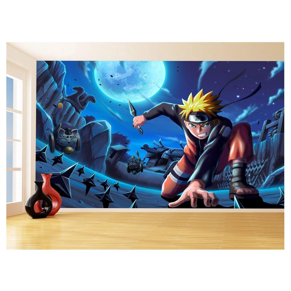 Papel De Parede Anime Naruto Mangá Desenho Art 3,5M Nrt07 no Shoptime