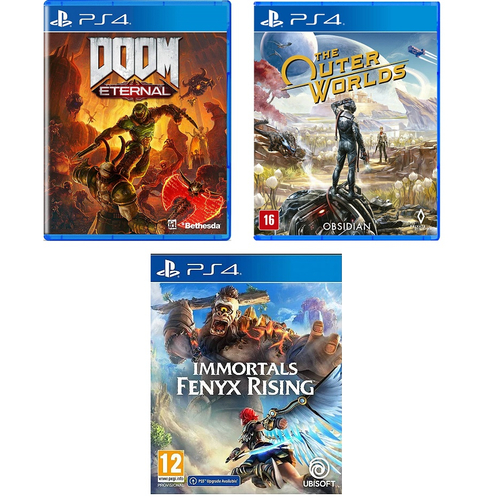 Kit 3 Jogos Immortal Fenyx Riging + The Outer Worlds + Doom Eternal Ps4 em  Promoção na Americanas