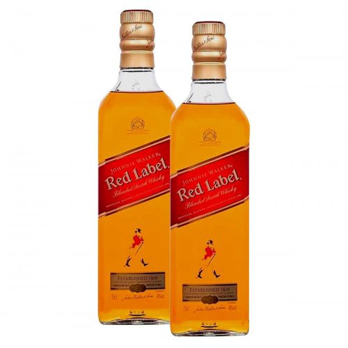 Kit Whisky Johnnie Walker Red Label 750ml Com 2 Unidades No Shoptime