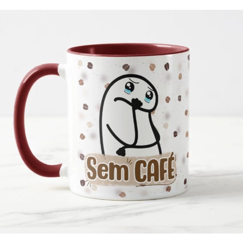 Caneca Flork Meme Com Café, Sem Café