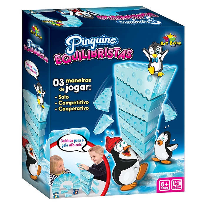 Jogo Pinguim Equilibrista Balança Pinguim Blocos de Gelo