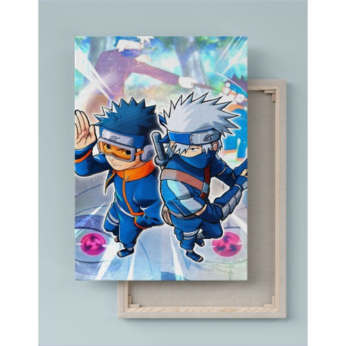 Quadro decorativo Kakashi Anime Naruto Arte Desenho para sala