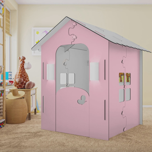 Casinha casa infantil mdf boneca Tema Peppa Pig com mini móveis