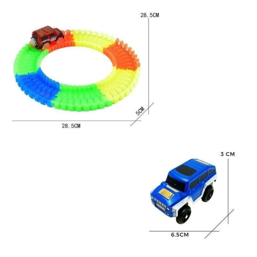 Pista Fluorescente Com Carrinho Havan Toys - HBR0088