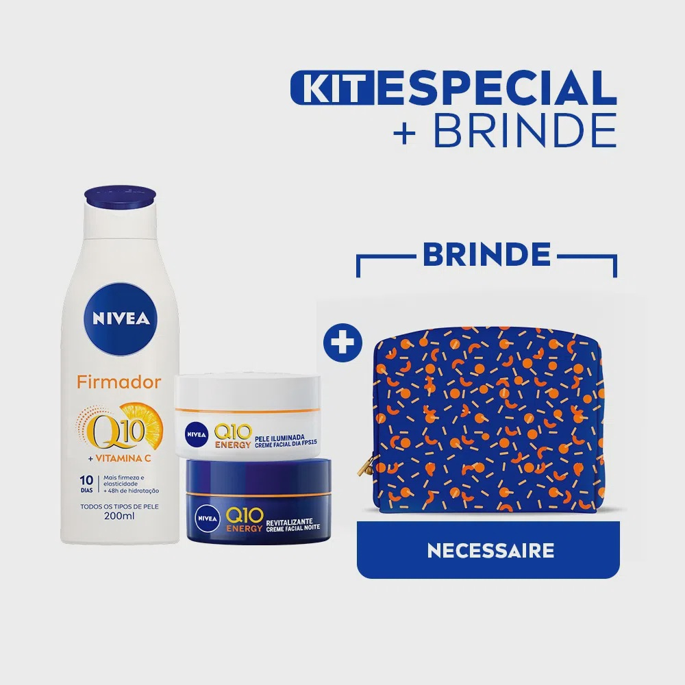 Kit Nivea Q10 + Vitamina C + Necessaire