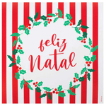 Guardanapo de Papel Listrado Feliz Natal c/20 - Cromus